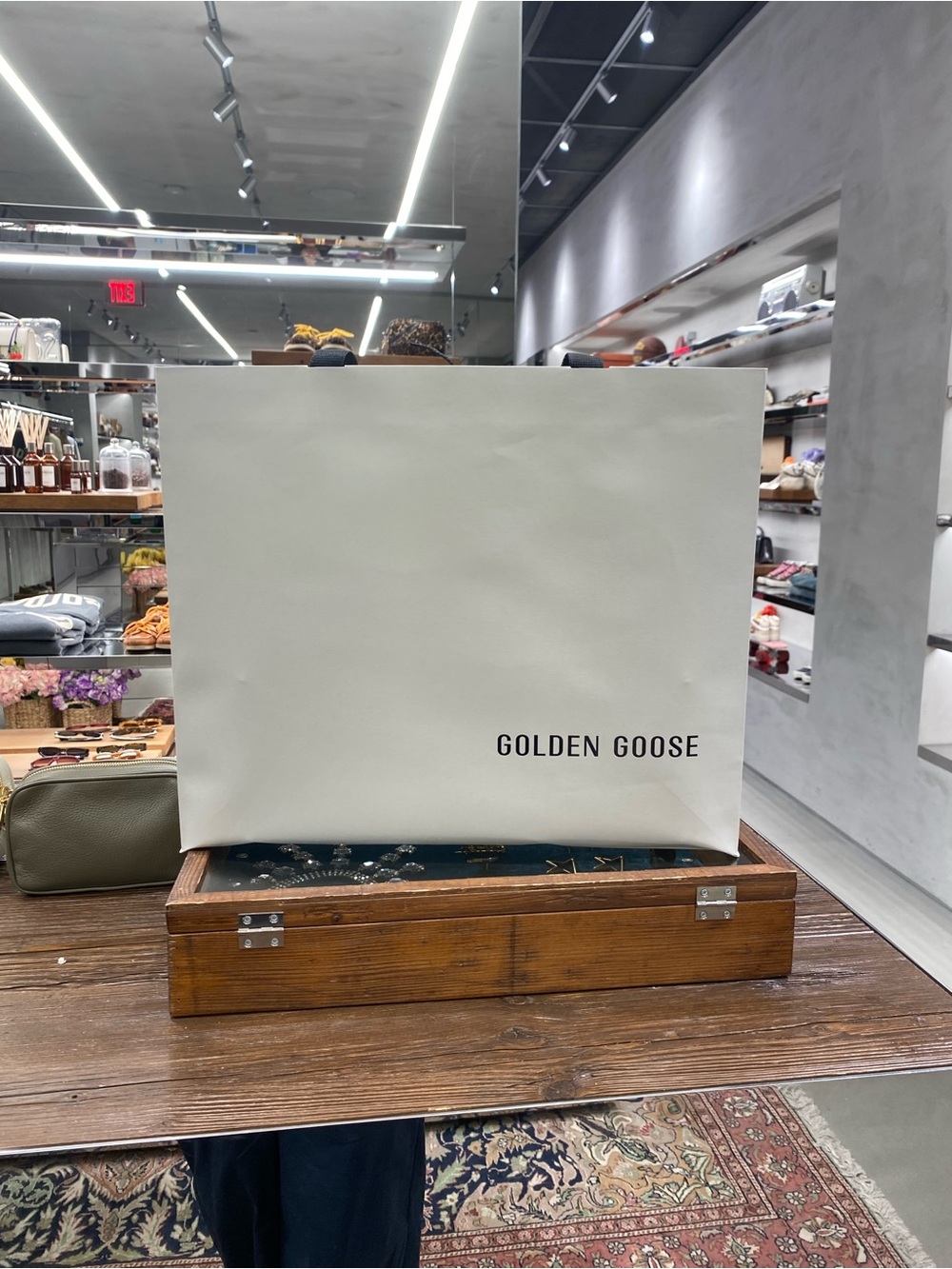 Golden goose Paper Shopping Bag with Tape Measure